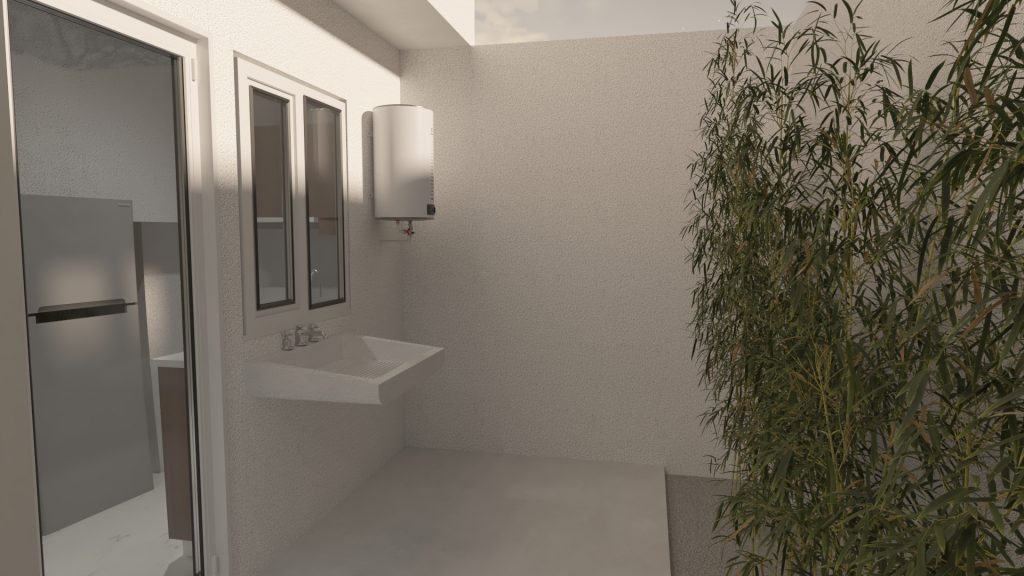 PATIO CUARTO DE LAVADO NOGAL